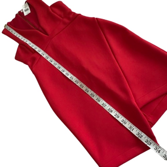 Bec & Bridge NWT Women'4 Red Sleeveless Mini Bodycon V Neck Classic Fitted Dress - Picture 11 of 15